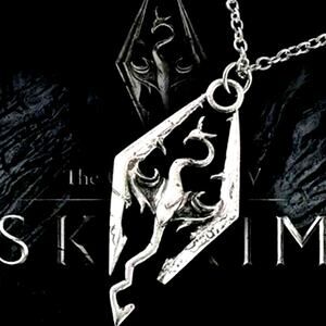 Skyrim Necklace Elder Scrolls Imperial Dragon Symbol Christmas Birthday Gift NEW